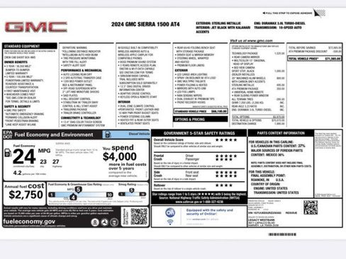 Used 2024 GMC Sierra 1500 AT4 w/ Technology Package image 33