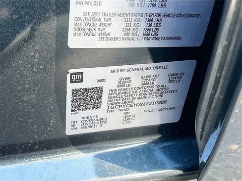 Used 2021 Chevrolet Silverado 1500 Custom Trail Boss w/ LPO, Dark Essentials Package image 31