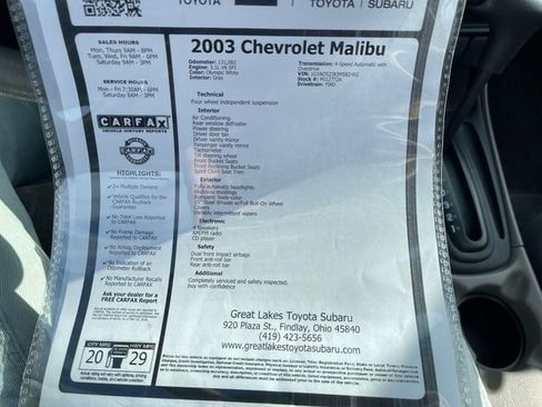 Used 2003 Chevrolet Malibu V6 w/ Preferred Equipment Group 1 image 27