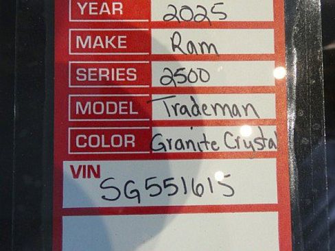 New 2025 RAM 2500 Tradesman image 30