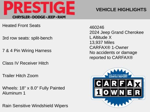 Used 2024 Jeep Grand Cherokee L Altitude AWD/4WD image 12