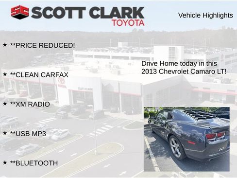 Used 2013 Chevrolet Camaro LT w/ RS Package RWD image 10