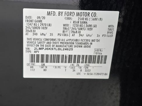 Used 2020 Lincoln Nautilus Reserve w/ Equipment Group 201A image 36