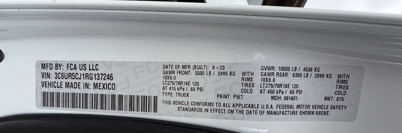 Used 2024 RAM 2500 Tradesman w/ Protection Group AWD/4WD image 48