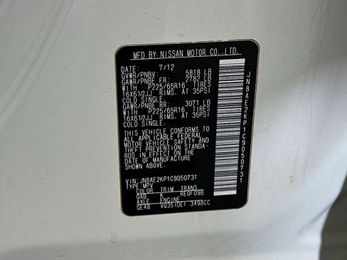 Used 2012 Nissan Quest S image 12