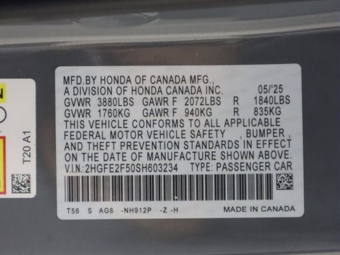 Certified 2025 Honda Civic Sport image 48