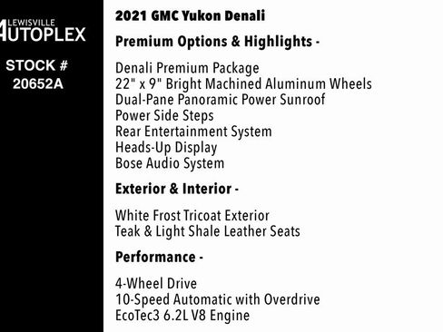 Used 2021 GMC Yukon Denali w/ Denali Premium Package image 2