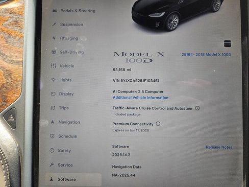 Used 2018 Tesla Model X 100D AWD/4WD image 2