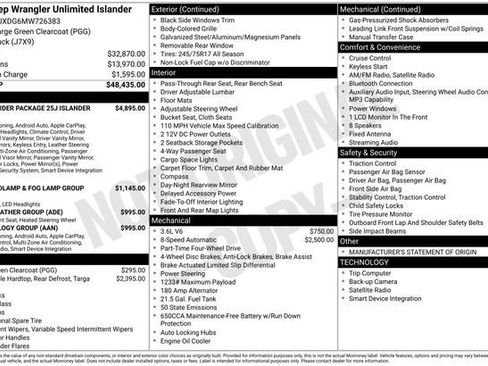 Used 2021 Jeep Wrangler Unlimited Sport AWD/4WD image 2