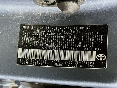 Used 2020 Toyota Corolla LE w/ LE Convenience Package image 12