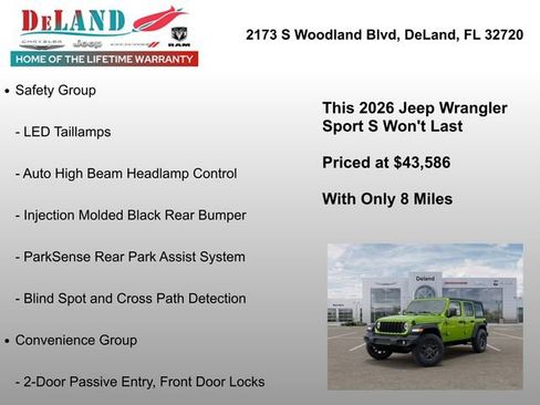 New 2026 Jeep Wrangler Sport S AWD/4WD image 19
