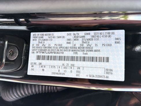 Used 2024 Ford F150 Platinum w/ Equipment Group 702A High AWD/4WD image 45
