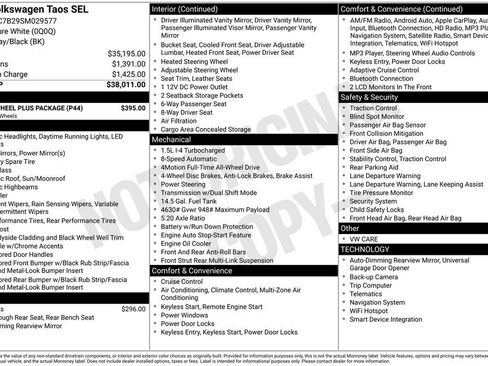 Used 2025 Volkswagen Taos SEL w/ Black Wheel Plus Package image 7