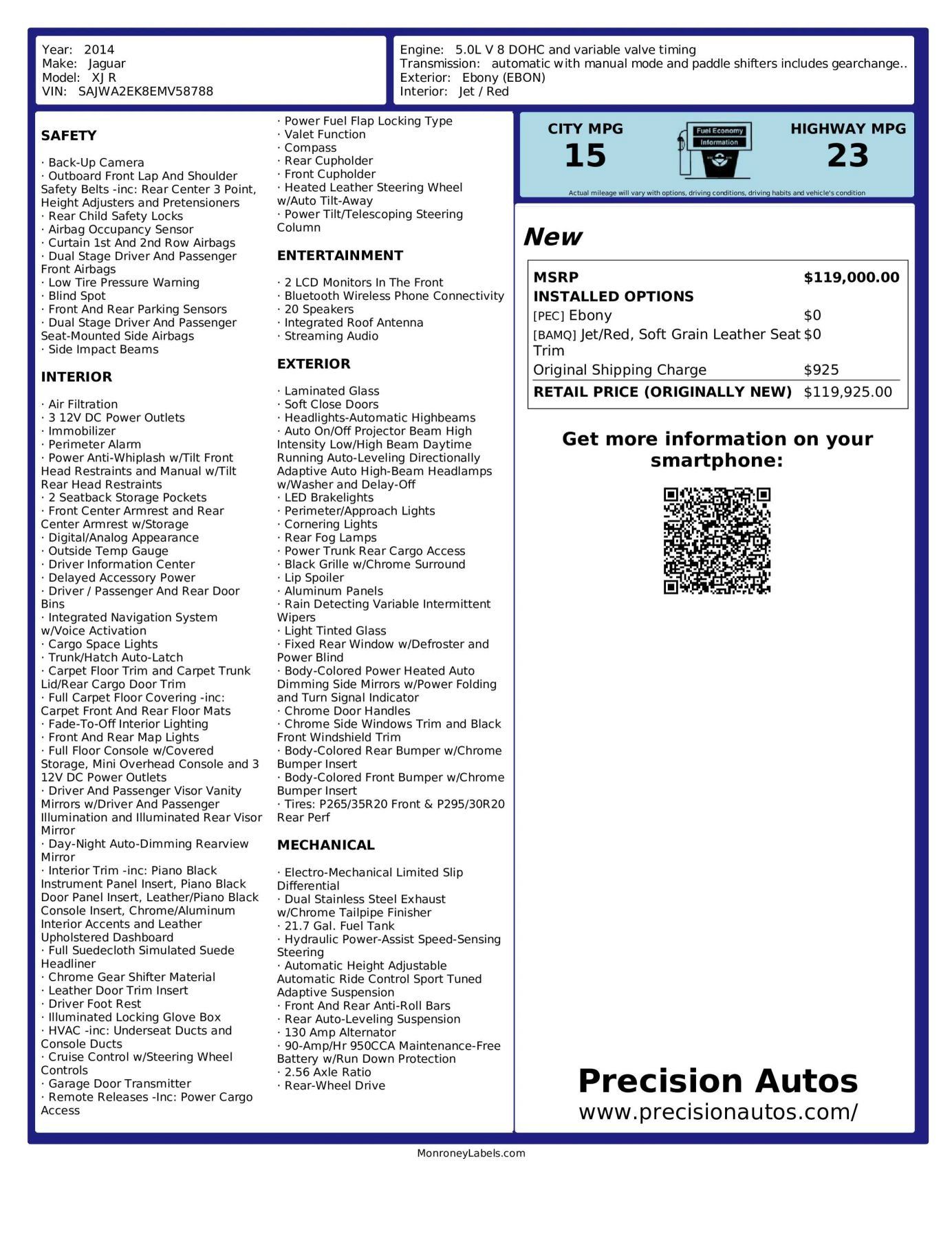 Used 2014 Jaguar XJ R LWB RWD image 58