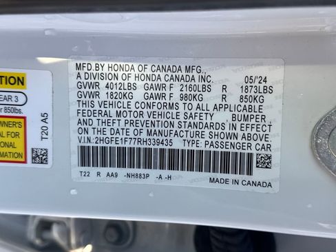 Certified 2024 Honda Civic EX image 28