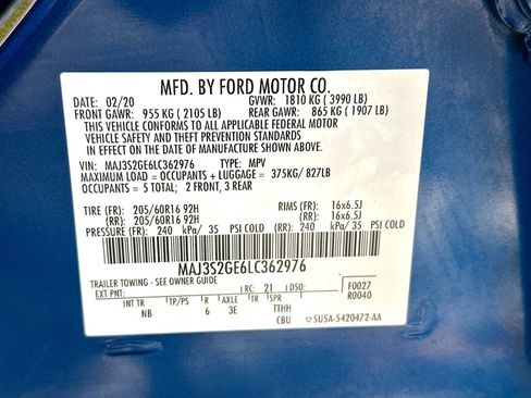 Used 2020 Ford EcoSport SE w/ SE Convenience Package FWD image 22