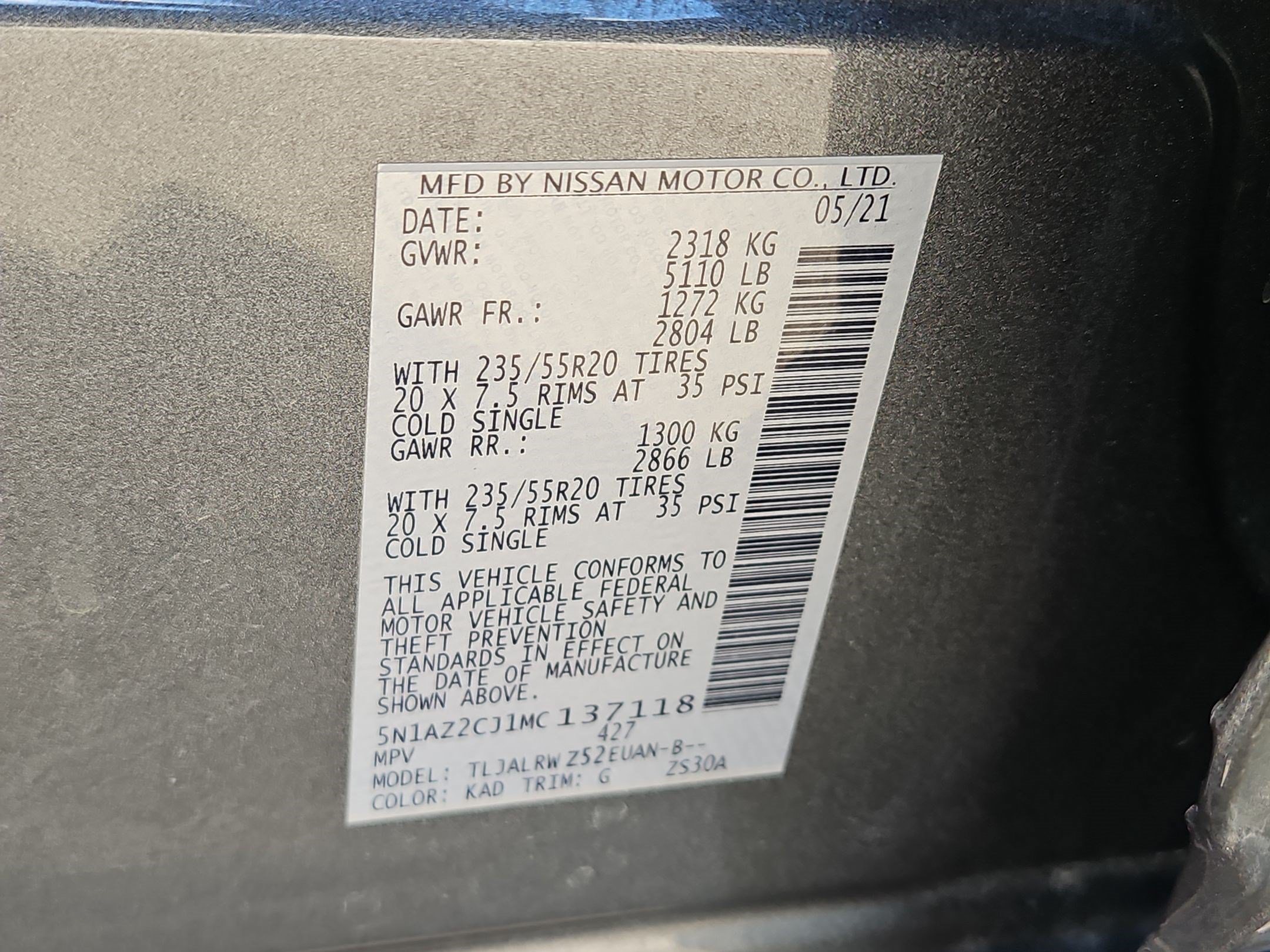 Used 2021 Nissan Murano SL w/ SL Moonroof Package FWD image 34