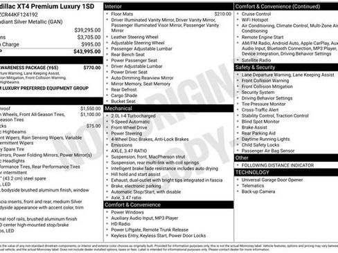 Used 2019 Cadillac XT4 Premium Luxury w/ Driver Awareness Package FWD image 16