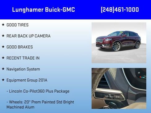 Used 2020 Lincoln Nautilus Reserve w/ Equipment Group 201A FWD image 6