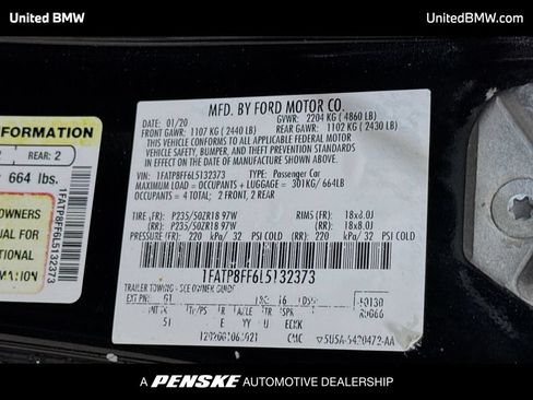 Used 2020 Ford Mustang GT Premium w/ Equipment Group 401A RWD image 14