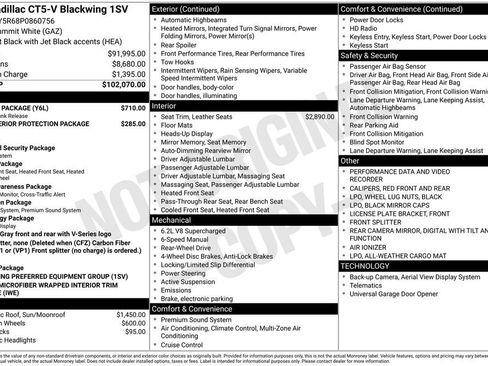 Certified 2023 Cadillac CT5 V Blackwing w/ Parking Package RWD image 32