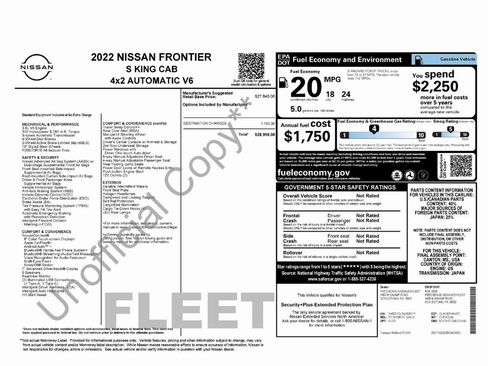 Used 2022 Nissan Frontier S image 2