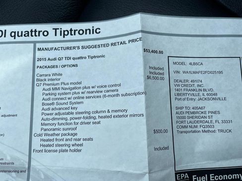 Used 2015 Audi Q7 TDI Premium Plus w/ Premium Plus Package image 39