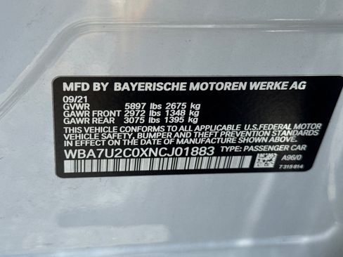 Certified 2022 BMW 750i xDrive w/ Executive Package AWD/4WD image 20