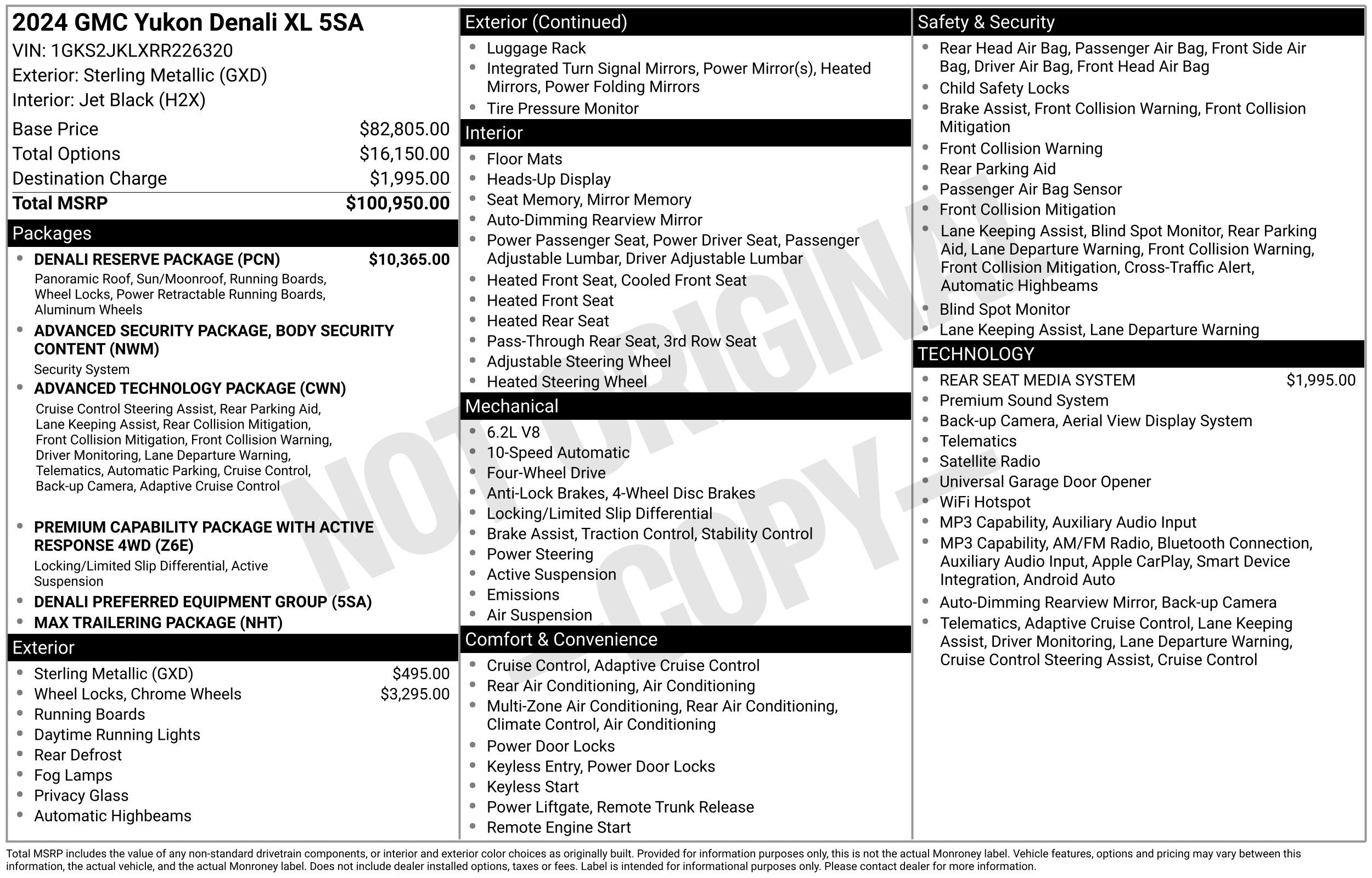 Used 2024 GMC Yukon XL Denali w/ Denali Reserve Package AWD/4WD image 2