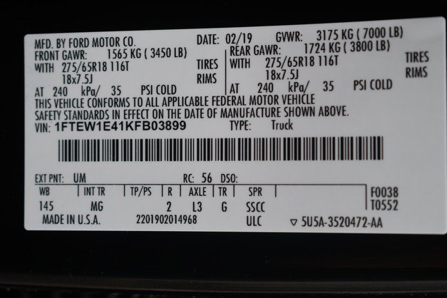 Used 2019 Ford F150 XLT w/ Equipment Group 302A Luxury AWD/4WD image 33