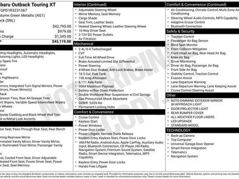Used 2024 Subaru Outback Touring XT image 38