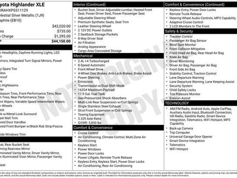 Used 2023 Toyota Highlander XLE FWD image 39