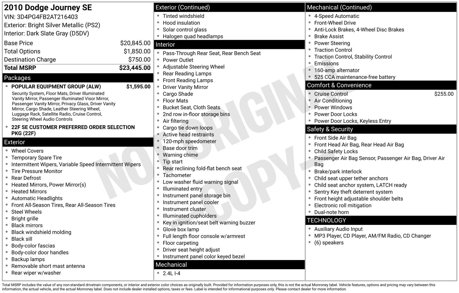 Used 2010 Dodge Journey SE w/ Popular Equipment Group FWD image 5