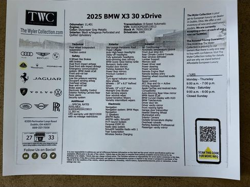 Used 2025 BMW X3 xDrive30i AWD/4WD image 47