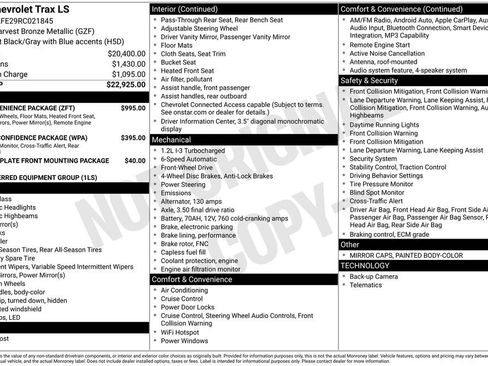 Used 2024 Chevrolet Trax LS w/ LS Convenience Package FWD image 30