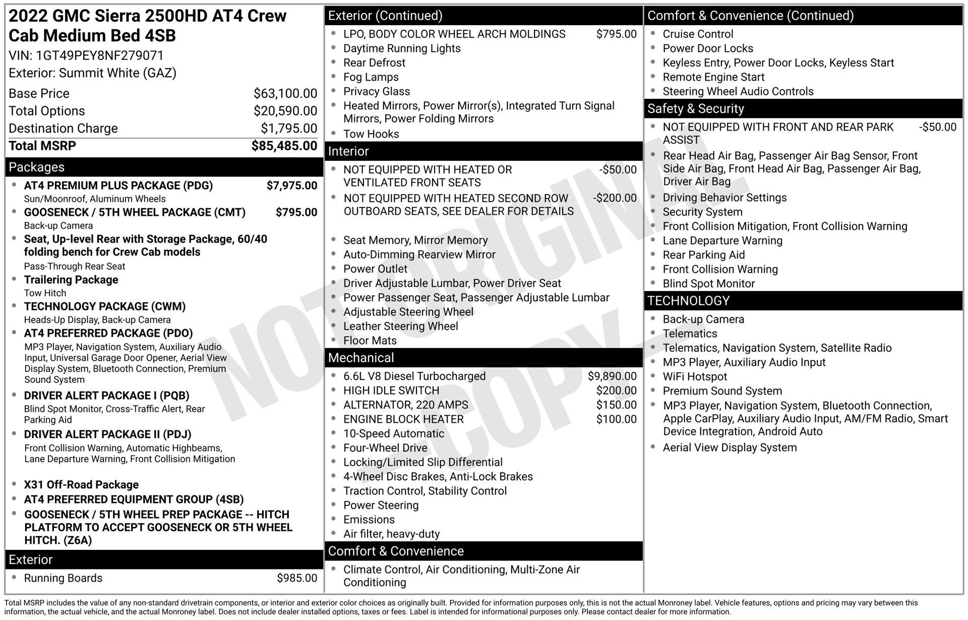 Used 2022 GMC Sierra 2500 AT4 w/ AT4 Premium Plus Package AWD/4WD image 3