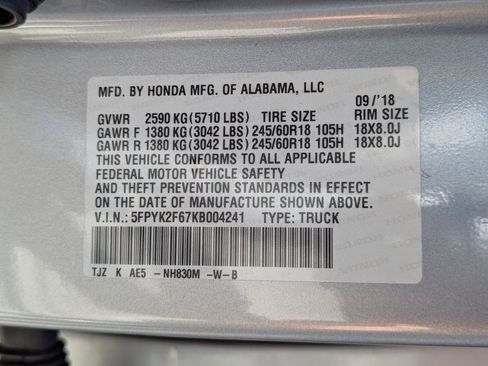 Used 2019 Honda Ridgeline RTL-T image 33