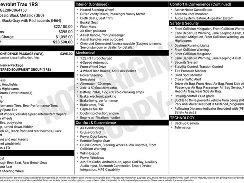 Certified 2024 Chevrolet Trax RS w/ Driver Confidence Package image 27