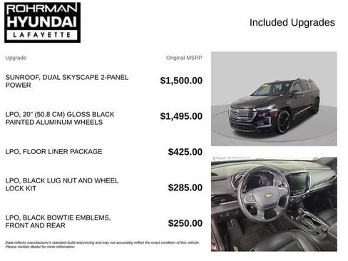Used 2022 Chevrolet Traverse Premier w/ LPO, Floor Liner Package AWD/4WD image 4