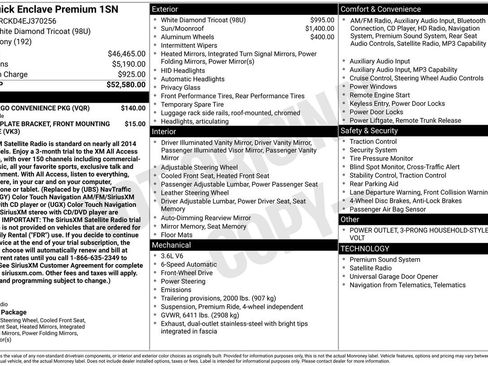 Used 2014 Buick Enclave Premium w/ LPO, Cargo Convenience Pkg image 2