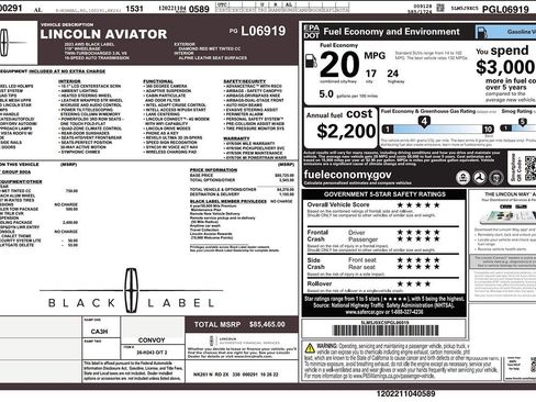 Used 2023 Lincoln Aviator Black Label w/ Dynamic Handling Package AWD/4WD image 2