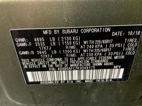 Used 2019 Subaru Outback 2.5i Premium image 35