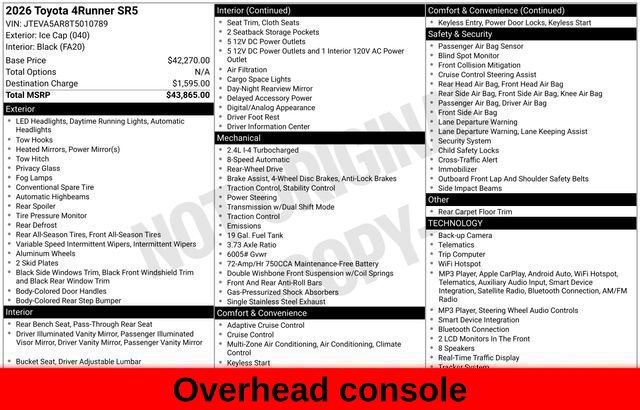 Used 2026 Toyota 4Runner SR5 RWD image 65