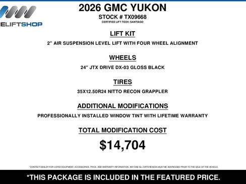 Used 2026 GMC Yukon Denali Ultimate w/ LPO, Floor Liner Package AWD/4WD image 2