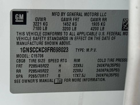 Used 2015 Chevrolet Tahoe LTZ RWD image 29