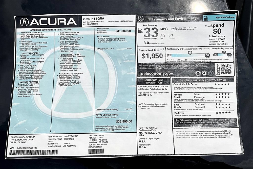 Used 2024 Acura Integra FWD image 25