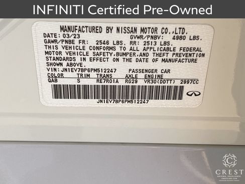Certified 2023 INFINITI Q50 Luxe w/ Cargo Package RWD image 32