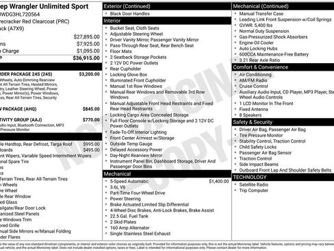 Used 2017 Jeep Wrangler Unlimited Sport w/ Quick Order Package 24S image 2