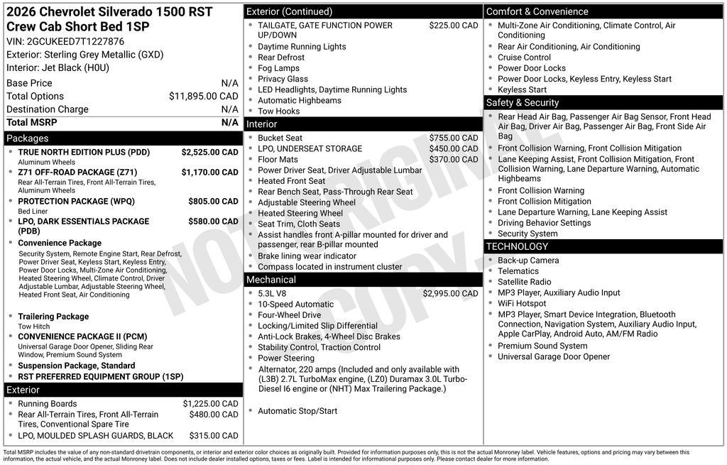 New 2026 Chevrolet Silverado 1500 RST w/ All Star Edition Plus AWD/4WD image 43
