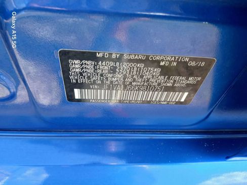 Used 2019 Subaru WRX Limited w/ Popular Package #3 (IZT) AWD/4WD image 6